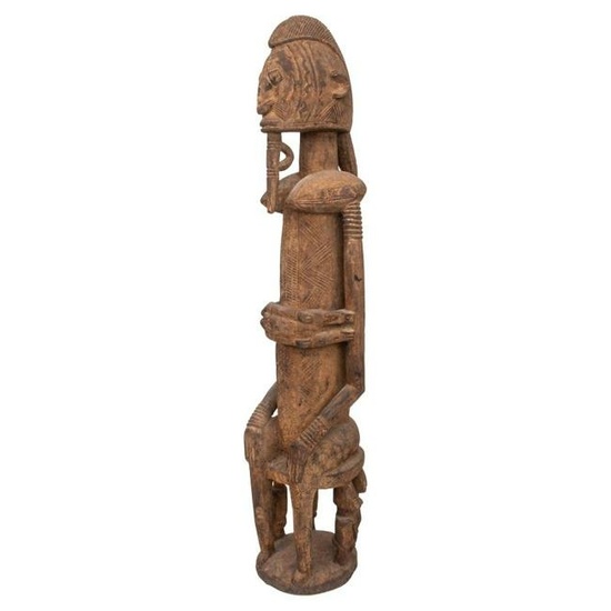 African Dogon Large Carved Wood Fertility Figure