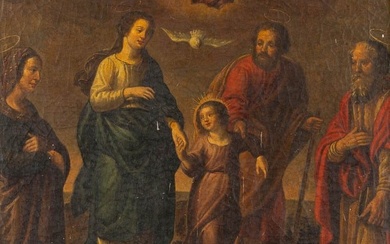 After Peter Paul Rubens, 'The Return of the Holy Family from Egypt', oil on canvas. (W:48 x H:58 cm)