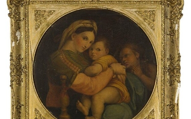 After Raphaello Sanzio, called Raphael, Italian 1483-1520- Madonna della Sedia;...
