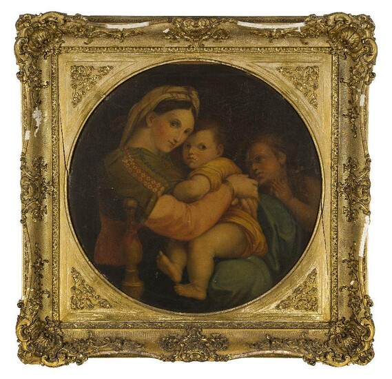 After Raphaello Sanzio, called Raphael, Italian 1483-1520- Madonna della Sedia;...