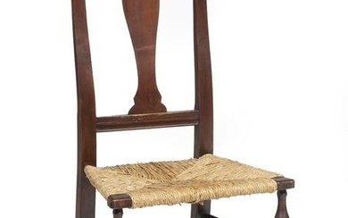 American Queen Anne Carved Mahogany Side Chair
