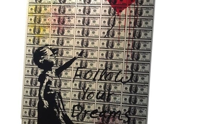 AmsterdamArts - American dollar x Banksy wall art