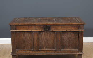 An 18th century and later oak coffer