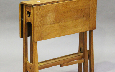 An Edwardian Arts and Crafts oak Sutherland occasional table, possibly retailed by Liberty & Co