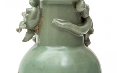 An early Longquan celadon dragon vase