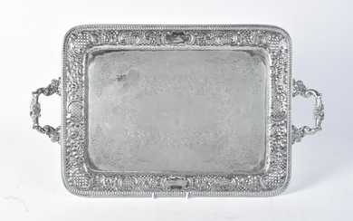 An electro-plated twin handled tray