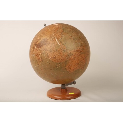 An impressing 1950's globe, 22.5cm High and 16cm Wide.