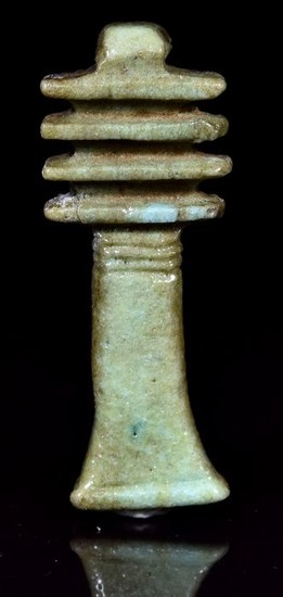 Ancient Egyptian Faience Djed Pillar Amulet of Osiris