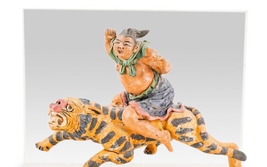 Antique Chinese Ceramic Tiger Roof TIle