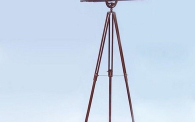 Antique Copper Anchormaster Telescope 65" Floor-Standing Design