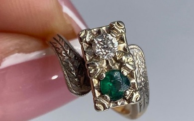 Antique Duo of Gemstones Ring