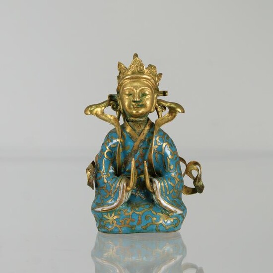 Antique Gilt Bronze Tibetan Buddha Figure