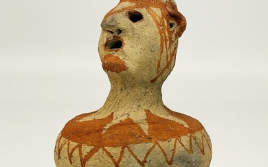 Antique Native American Tesuque Rain god Pottery