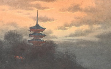 Antique S. Tosuke, Attributed, Japanese Landscape
