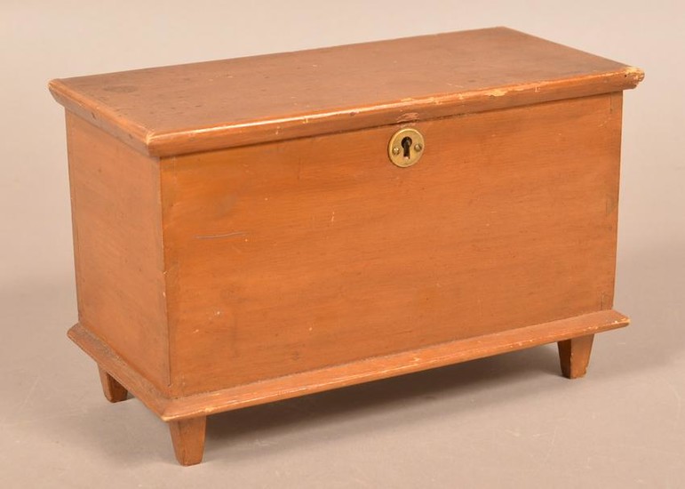 Antique Softwood Miniature Blanket Chest.