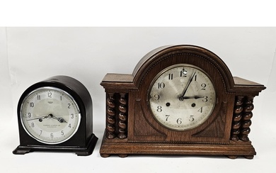 Arched shaped bakelite mantel clock by Smiths, Enfield retai...