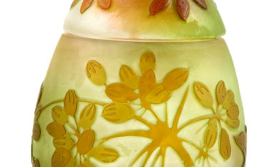 Art Nouveau Galle covered jar