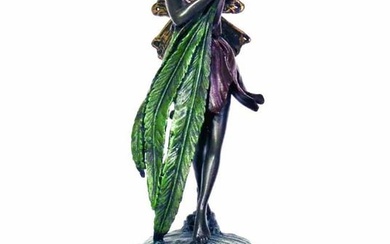 Art Nouveau style Milo Signed Patinated Bronze Figurine