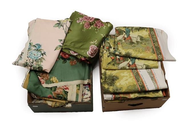 Assorted Post 1950 Upholstery and Curtain Fabrics, including Grafton Antique...