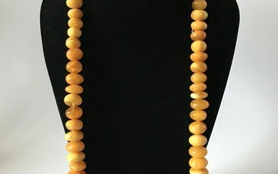 Astonishing Unique Vintage Amber Necklace made from