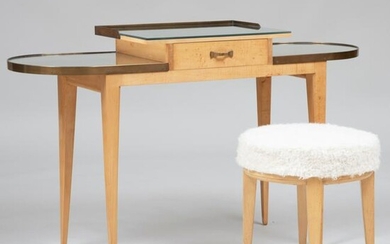 Attributed to Eugène Printz Dressing Table and Tabouret