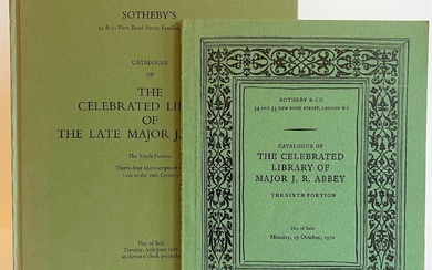 [Auction, booksellers' and library catalogues]. Abbey, J.R. The Celebrated library...