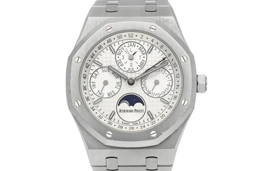 Audemars Piguet Reference 26574ST.OO.1220ST.01 Royal Oak Perpetual Calendar | A stainless steel automatic perpetual calendar wristwatch with moon phases and bracelet, Circa 2017