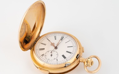 Belle montre chronographe à sonnerie en or... - Lot 3 - Drouot Estimations