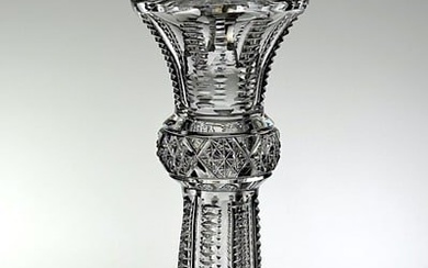 Bergen Thistle Cut Glass Decanter With Pattern Cut Stopper