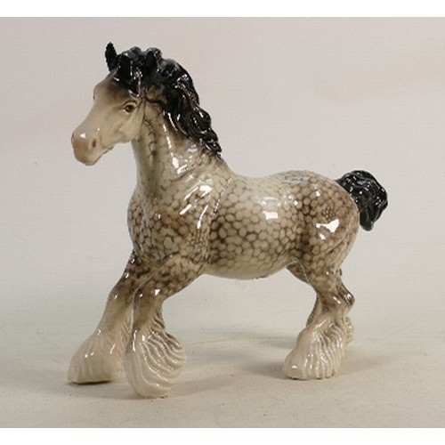 Beswick Rocking Horse grey cantering shire horse 975
