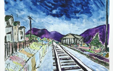 Bob Dylan (b.1941) American "Train Tracks" (2013) Signed, numbered 175/295,...