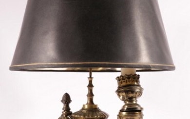 Brass Oil Lamp Form Table Lamp H:53cm (Arm/Socket Loose)