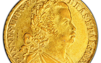 Brazil: , João VI gold 6400 Reis 1818-R AU55 PCGS,...