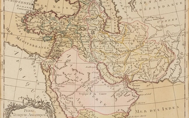 Ɵ Brion. "Perse, Turquie Asiatique et Arabie", engraved map on paper [Paris, 1786]