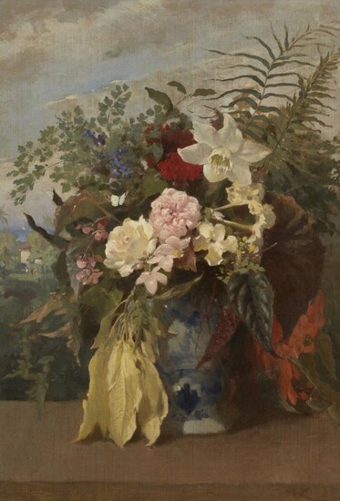 British School, mid-late 19th century- Floral still...