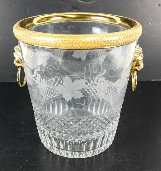 Bronze and Crystal Champagne Cooler
