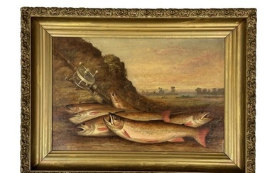 Brook Trout Oil on Canvas Painting