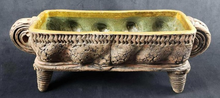 Brutalist Brown Ceramic Art Pottery Vessel