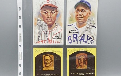Buck Leonard Autographed Baseball Star Postcards