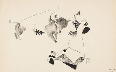 Bullfight I, 1955 Kurt Absolon, (1925 - 1958)