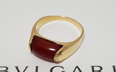Bvlgari - 18 kt. Yellow gold, carnelian - Ring carnelian