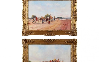 C. Chevalier (Continental School, Late 19th Century), Pair of Orientalist Landscapes