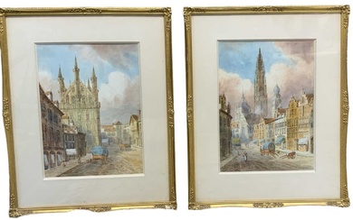 CHARLES MCKINLEY; pair of 19th century watercolours, 'Anturesk' and 'Lounrain',...