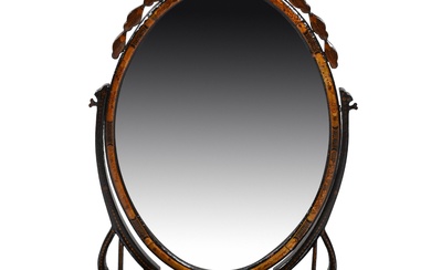 CHINESE EXPORT GILT BLACK LACQUER MIRROR, 19TH CENTURY 29 1/2 x 21 1/2 x 14 1/2 in. (74.9 x 54.6 x 36.8 cm.)
