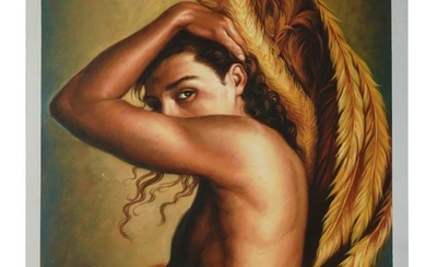 CONTEMPORARY ANGEL OIL PAINTING AFTER DEBRA SIEVERS