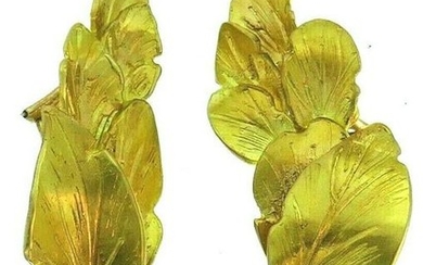 Camilo 18K Yellow Gold Leaves Clip-On Earrings