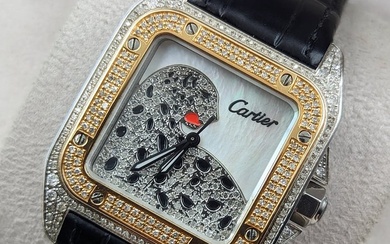 Cartier - Santos 100 Diamonds Leopard Special - 3001 - Men - 2011-present