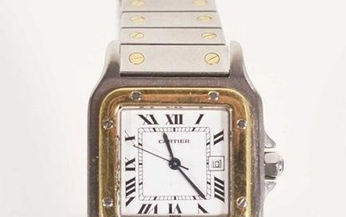 Cartier - Santos Galbee steel and gold automatic watch for men