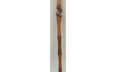 Carved African Tribal Wooden Walking Stick
