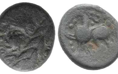 Celtic, Eastern Europe, Pannonia, c. 3rd-2nd century BC. Æ Tetradrachm...